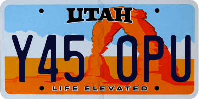 UT license plate Y450PU