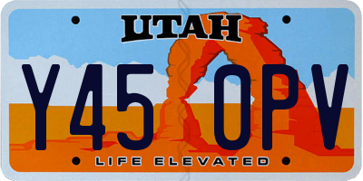 UT license plate Y450PV