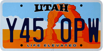 UT license plate Y450PW