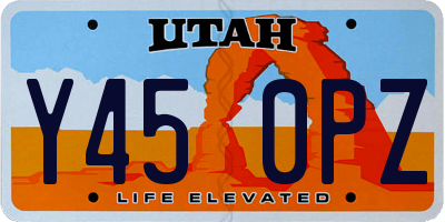 UT license plate Y450PZ
