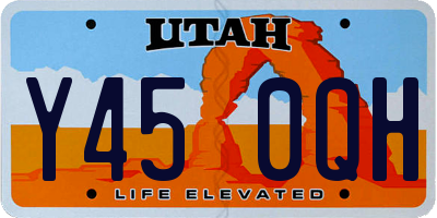 UT license plate Y450QH