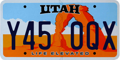 UT license plate Y450QX