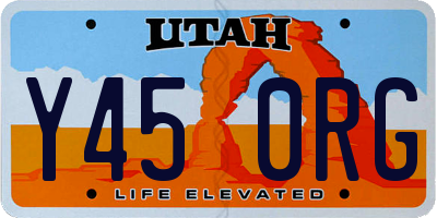 UT license plate Y450RG