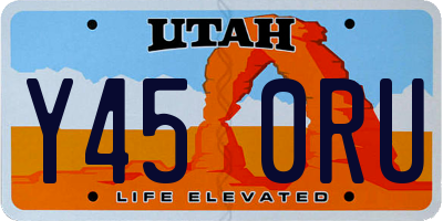 UT license plate Y450RU
