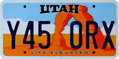 UT license plate Y450RX