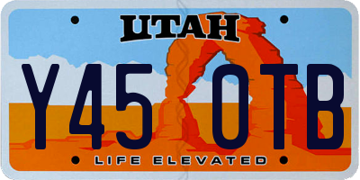 UT license plate Y450TB