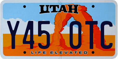 UT license plate Y450TC