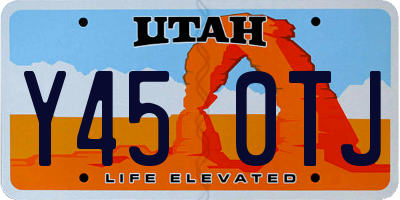 UT license plate Y450TJ