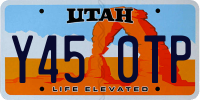 UT license plate Y450TP
