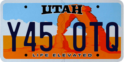 UT license plate Y450TQ