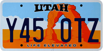 UT license plate Y450TZ