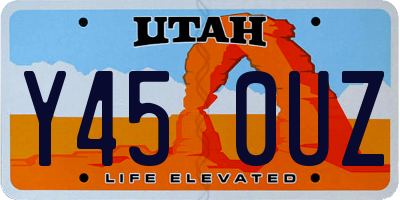 UT license plate Y450UZ