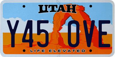 UT license plate Y450VE