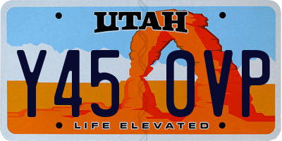 UT license plate Y450VP