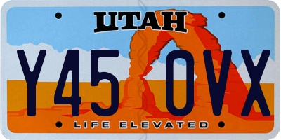 UT license plate Y450VX
