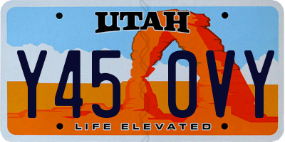 UT license plate Y450VY