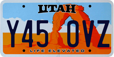 UT license plate Y450VZ