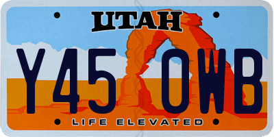 UT license plate Y450WB