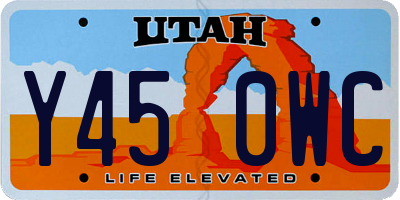 UT license plate Y450WC