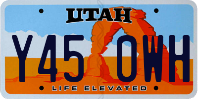 UT license plate Y450WH