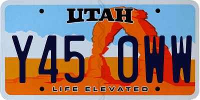 UT license plate Y450WW