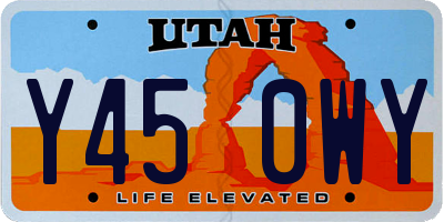 UT license plate Y450WY