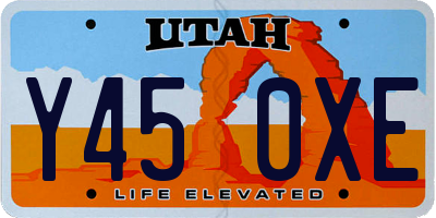 UT license plate Y450XE