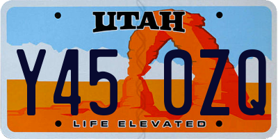 UT license plate Y450ZQ