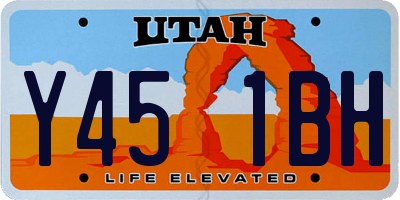 UT license plate Y451BH