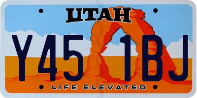 UT license plate Y451BJ