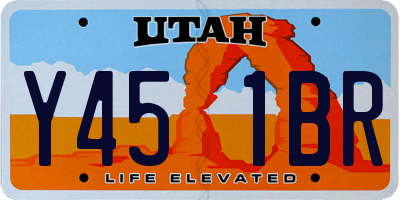 UT license plate Y451BR