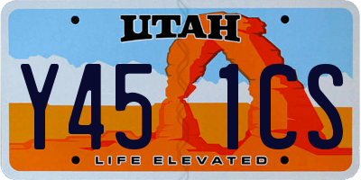 UT license plate Y451CS