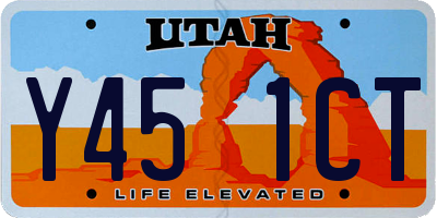 UT license plate Y451CT