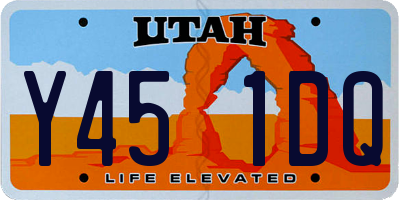 UT license plate Y451DQ