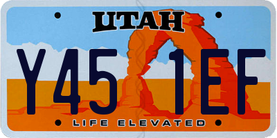 UT license plate Y451EF
