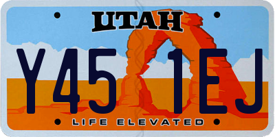 UT license plate Y451EJ