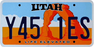 UT license plate Y451ES