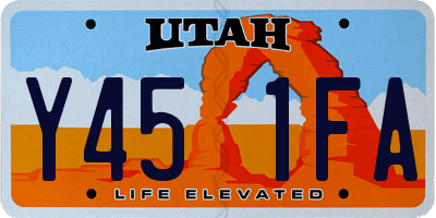 UT license plate Y451FA