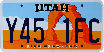 UT license plate Y451FC