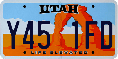UT license plate Y451FD
