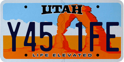 UT license plate Y451FE