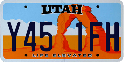 UT license plate Y451FH