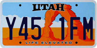 UT license plate Y451FM