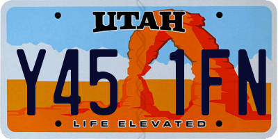 UT license plate Y451FN