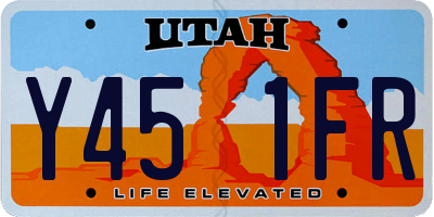 UT license plate Y451FR