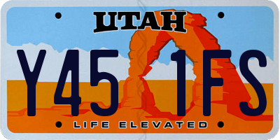 UT license plate Y451FS