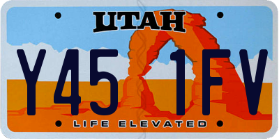UT license plate Y451FV