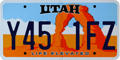 UT license plate Y451FZ