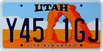 UT license plate Y451GJ
