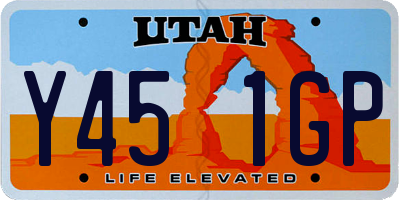 UT license plate Y451GP